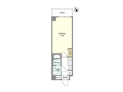 アルファコート青井(1K/1階)の間取り写真