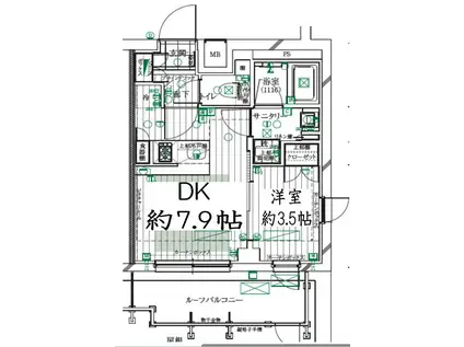 REGALIZ明大前レガリス明大前(1DK/3階)の間取り写真