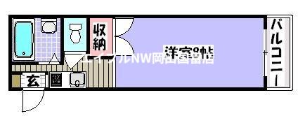 アルフィーネ清水(1K/1階)の間取り写真