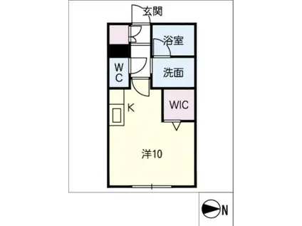 グランジュッテ桑名駅前(ワンルーム/1階)の間取り写真