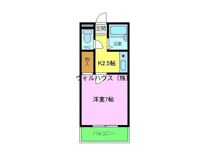 南海高野線 中百舌鳥駅(南海) 徒歩7分 4階建 築31年(1K/3階)の間取り写真