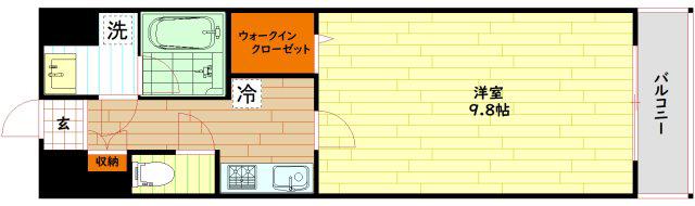 グラン・シャリオ(1K/9階)の間取り写真
