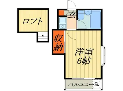 アドアパレス川口(1K/2階)の間取り写真