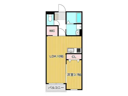 カーサガーデン相生町(1LDK/1階)の間取り写真