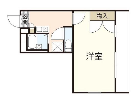 レオパレスレインボー(1K/2階)の間取り写真