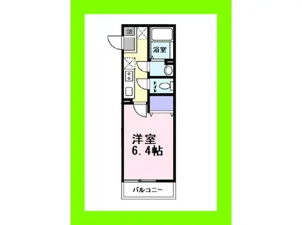 セントラルコート松戸(1K/1階)の間取り写真