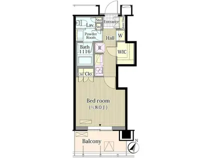 メルクマール京王笹塚レジデンス(1K/12階)の間取り写真