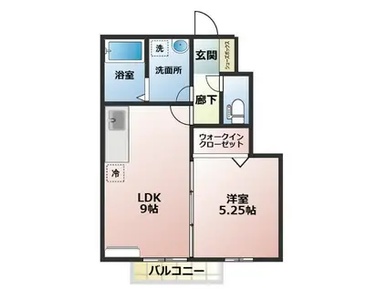 BOSSVI(1LDK/1階)の間取り写真