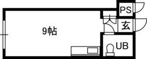 ジュネスコート22(ワンルーム/3階)の間取り写真