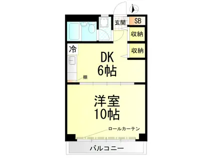 オオキス四谷(1DK/2階)の間取り写真