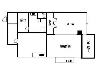 丸元仲ビル(2DK/3階)の間取り写真