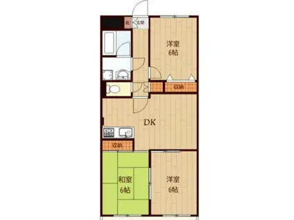 CIELO GARDEN1(3DK/3階)の間取り写真