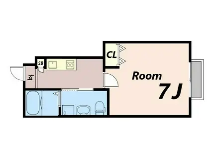 MIMI COCO(1K/1階)の間取り写真