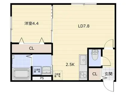PLUGGER(1LDK/2階)の間取り写真