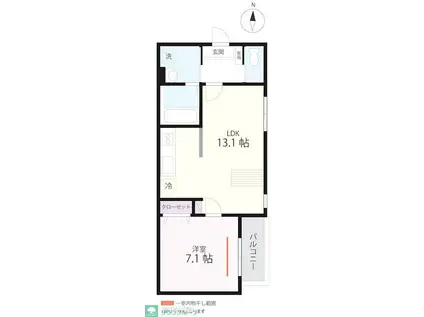 QUIET CRAB HOUSE TOGETHER WITH(1LDK/1階)の間取り写真