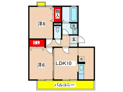 アドバンス日吉(2LDK/3階)の間取り写真