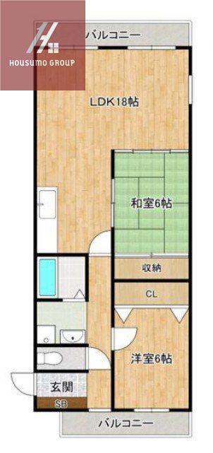 ベルドミール今川(2LDK/3階)の間取り写真