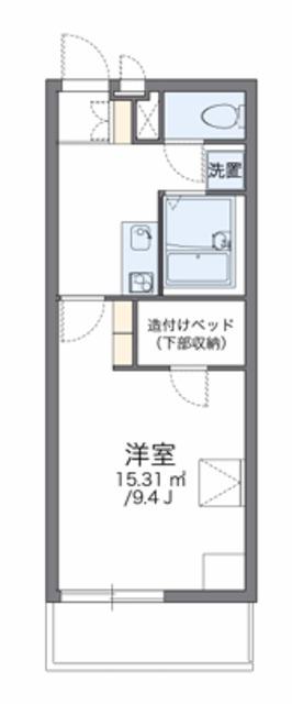 レオパレス橙(1K/2階)の間取り写真
