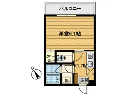 WIN CASTLE(1K/4階)の間取り写真