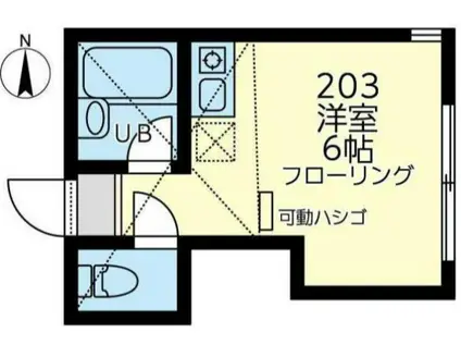 ユナイト富士見ベル・エポック(ワンルーム/2階)の間取り写真