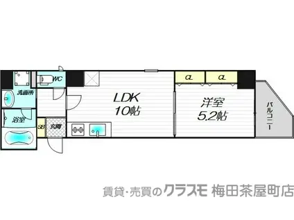 レオンコンフォート大手通(1LDK/8階)の間取り写真