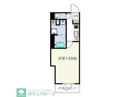 ES GRANDE門前仲町(1K/2階)の間取り写真