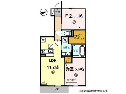 コットンハウスIII(2LDK/1階)の間取り写真