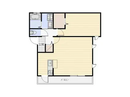 グラシアス(1LDK/1階)の間取り写真