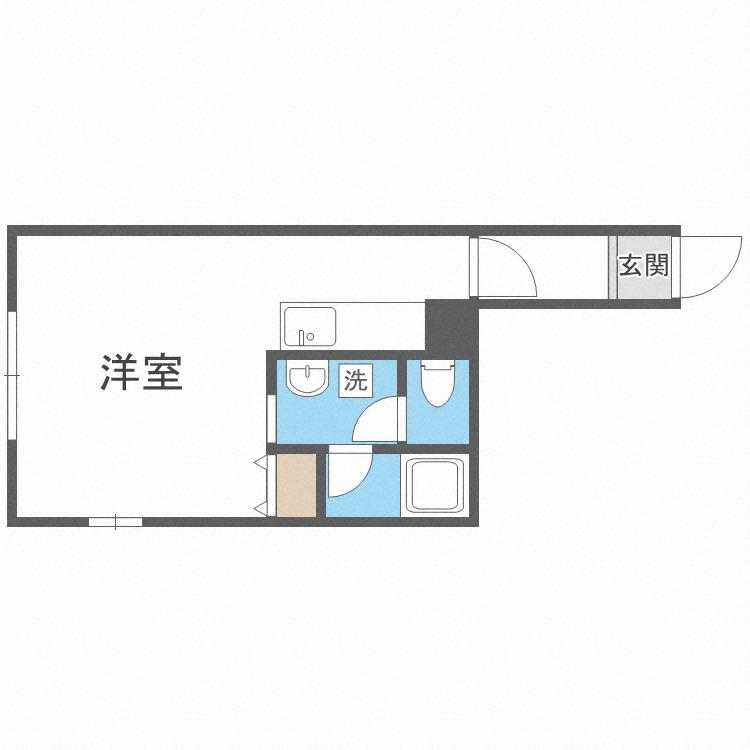 第15大岡ビル(1K/4階)の間取り写真