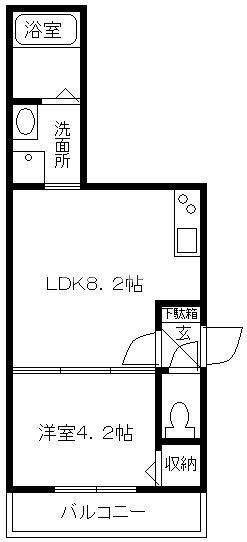 ARUO29(1LDK/2階)の間取り写真