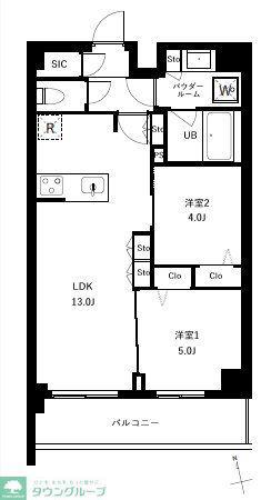 アーバンパーク船堀II(2LDK/2階)の間取り写真