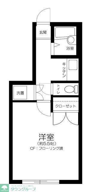 ＪＲ中央線 中野駅(東京) 徒歩10分 2階建 築22年(1K/1階)の間取り写真