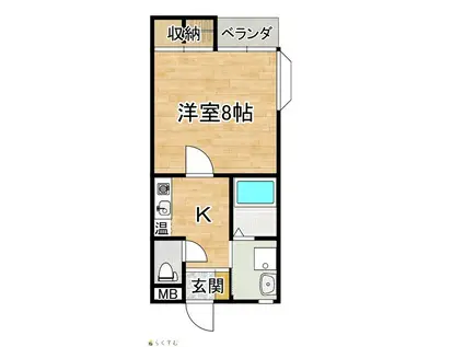 エクセレントハウス(1K/2階)の間取り写真