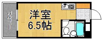 NEOダイキョー夙川北名次(ワンルーム/2階)の間取り写真