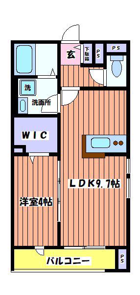 FORTIS(1LDK/1階)の間取り写真