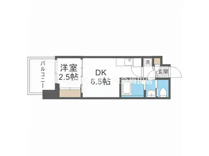 セレニテ中崎町リアン(1DK/9階)の間取り写真
