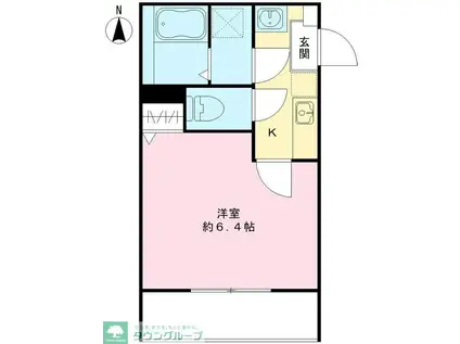 川口市南鳩ヶ谷6丁目計画(1K/2階)の間取り写真