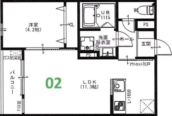 アート樟葉(1LDK/3階)の間取り写真