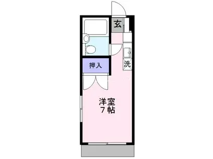 コーポ寿(ワンルーム/2階)の間取り写真