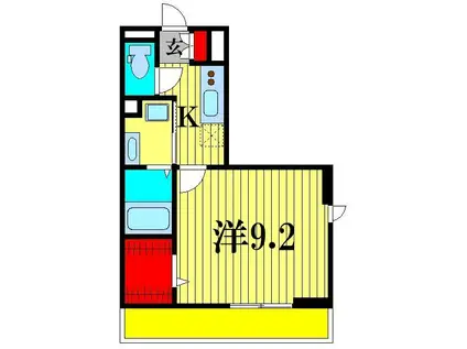 CONFORT U(1K/3階)の間取り写真