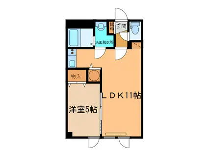 ヴェール220(1LDK/2階)の間取り写真