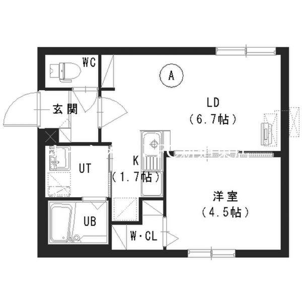 CHOU CHOU (1LDK/2階)の間取り写真
