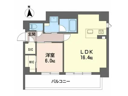 グラン セレニオ 江坂(1LDK/7階)の間取り写真