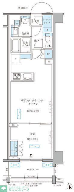 パークアクシス文京本郷(1LDK/3階)の間取り写真