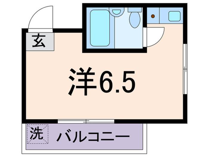 コーポヨコヤマ(ワンルーム/2階)の間取り写真