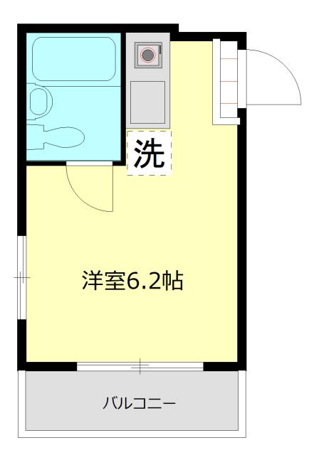 セントヒルズ目黒(ワンルーム/6階)の間取り写真