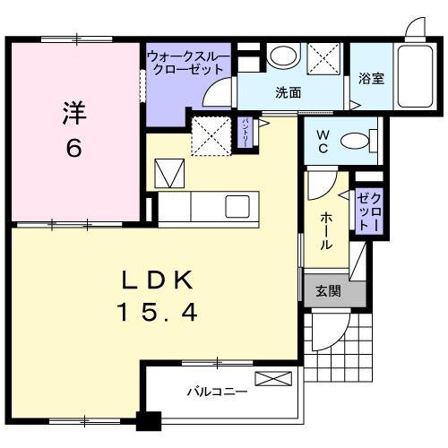 アルビレオ(1LDK/1階)の間取り写真