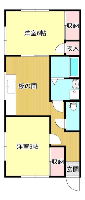 コンフォルト(2DK/2階)の間取り写真