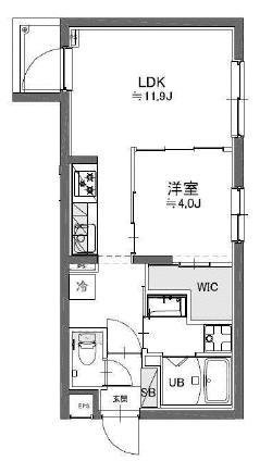TASUKI RICHESSE洗足(1LDK/2階)の間取り写真