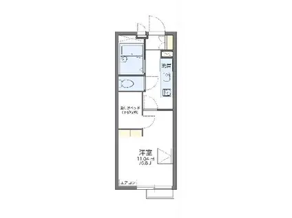 レオパレスファーレ8(1K/2階)の間取り写真